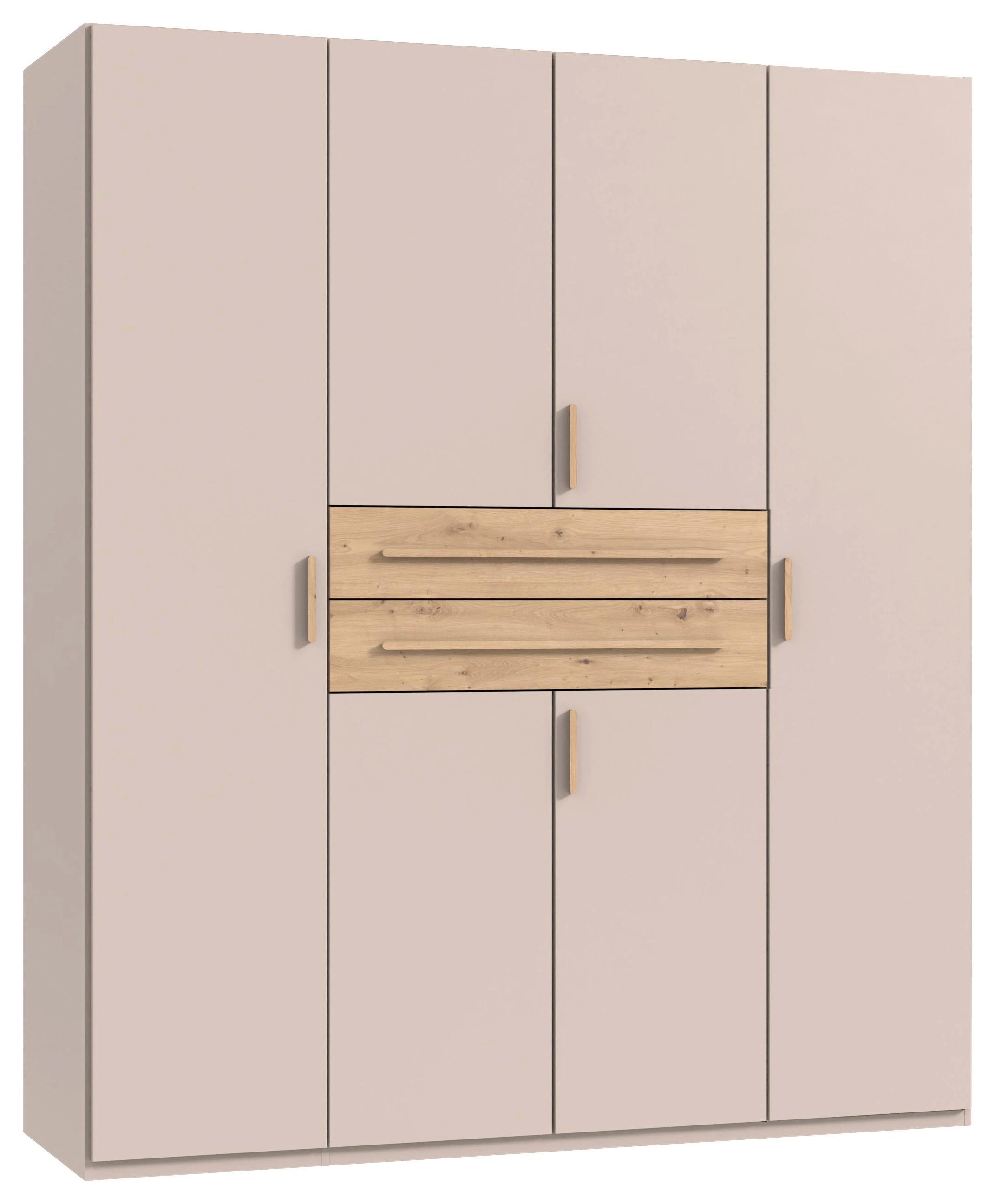 Šatníková skriňa LUMIO, šírka 180 cm - kašmírová/dub artisan, Konventionell, kompozitné drevo/plast (180/208/58cm) - Modern Living