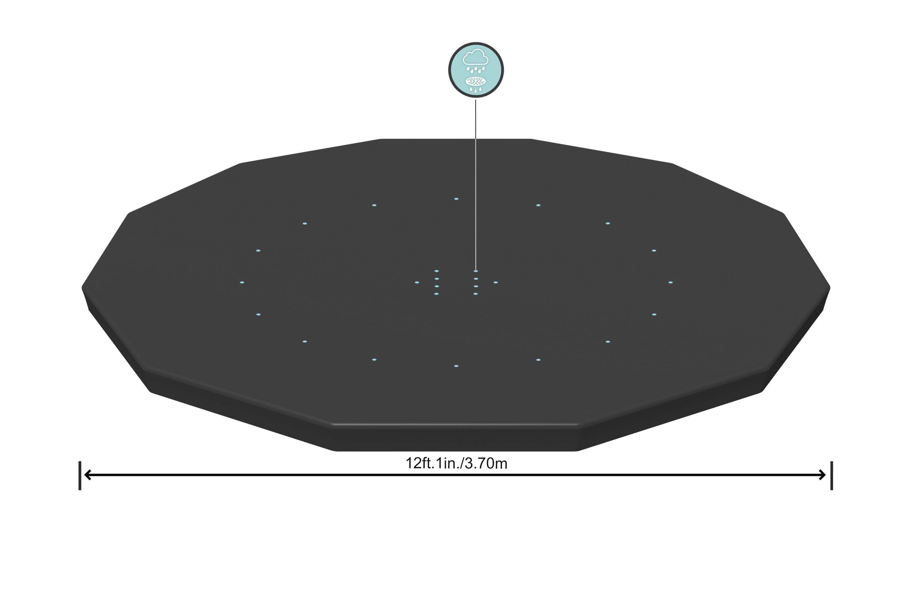 Pvc Védőtakaró 366 Cm Fémvázas Medencéhez - fekete, Basics, műanyag (366cm)