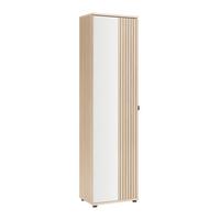 Skriňa do predsiene Taupe/dekor dub - čierna/farba duba, Modern, kov/kompozitné drevo (55/202/38cm) - Mömax