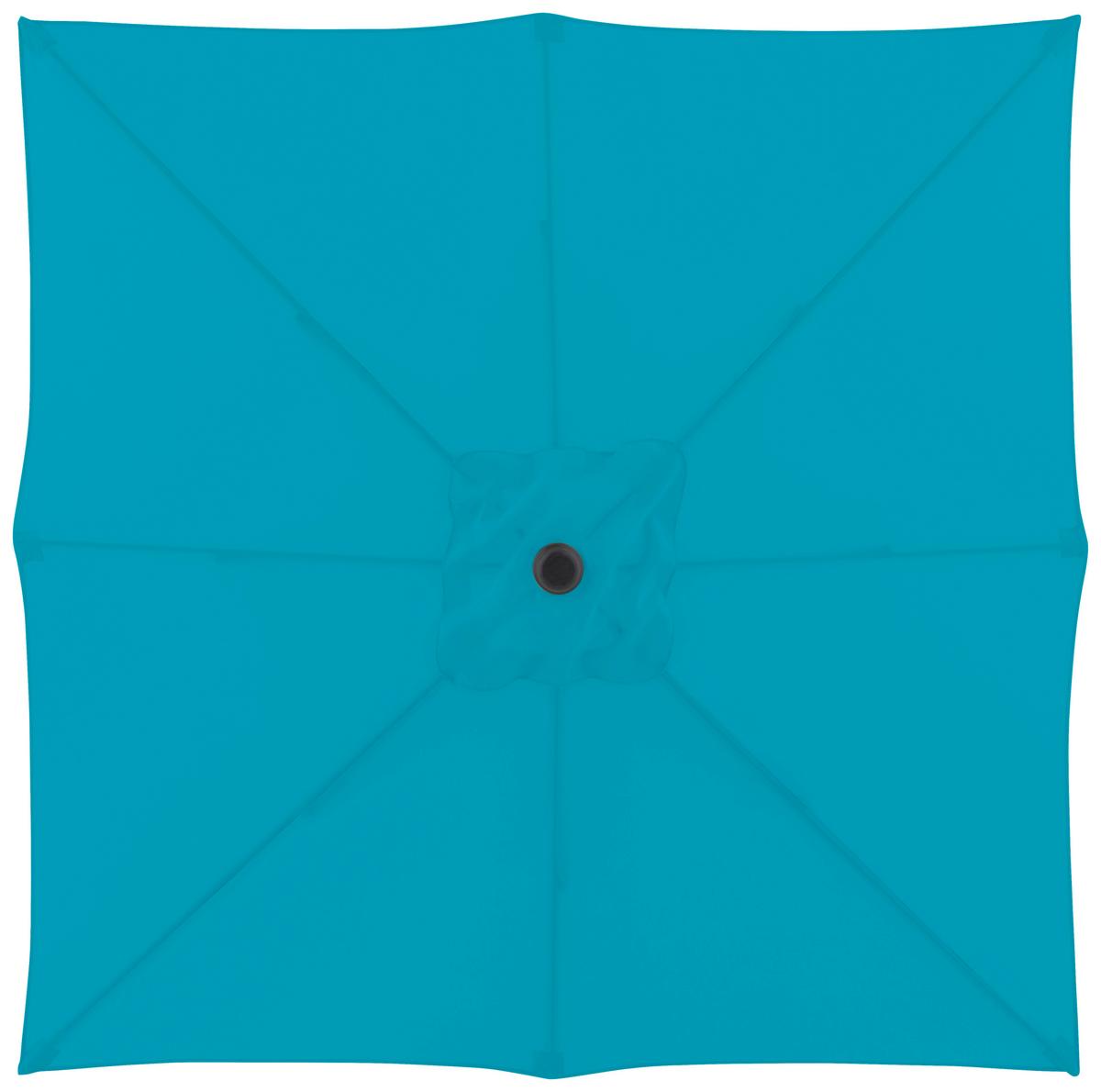 Sonnenschirm Push Up Basic LxBxH: 208x208x248 cm Petrol - Anthrazit/Petrol, Basics, Textil/Metall (208/208/248cm) - Doppler