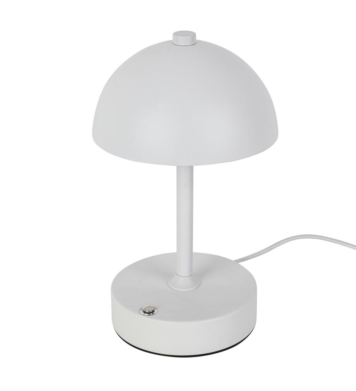NABÍJATEĽNÁ STOLNÁ LAMPA JUMI - biela, Modern, plast (12/20cm) - Mömax