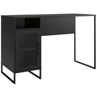 Schreibtisch Purdue Schwarz, Eichefarben B: 76 cm - Eichefarben/Schwarz, Design, Holzwerkstoff/Metall (121/76/50cm) - MID.YOU