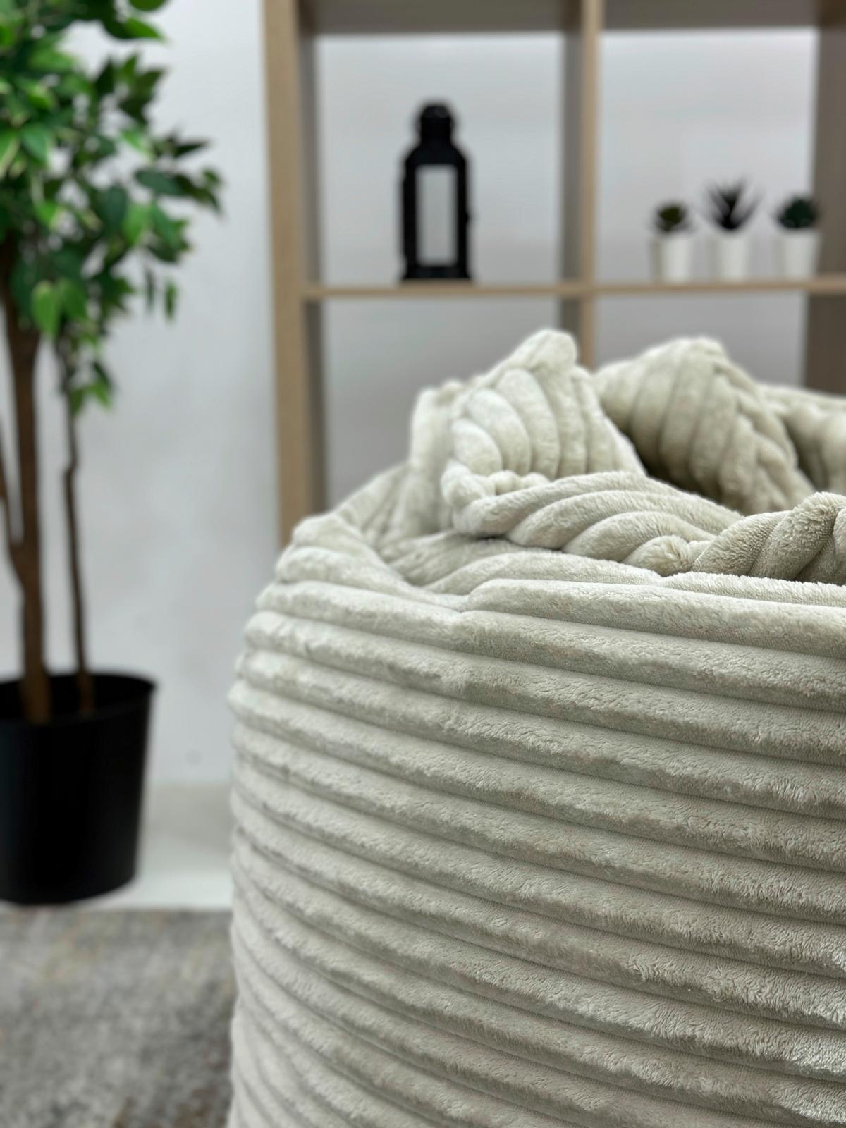 Sedací vak BUZZI, 280L, béžový menčester TILIA - béžová, Basics, textil (120/85/85cm) - Ondega