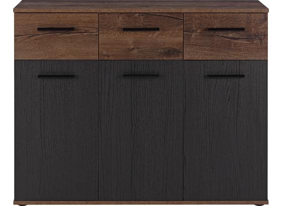 Komoda Sideboard Tokio - černá/barvy dubu, Moderní, kov/kompozitní dřevo (104,6/82,8/34,9cm) Komoda Sideboard Tokio - černá/barvy dubu, Moderní, kov/kompozitní dřevo (104,6/82,8/34,9cm)