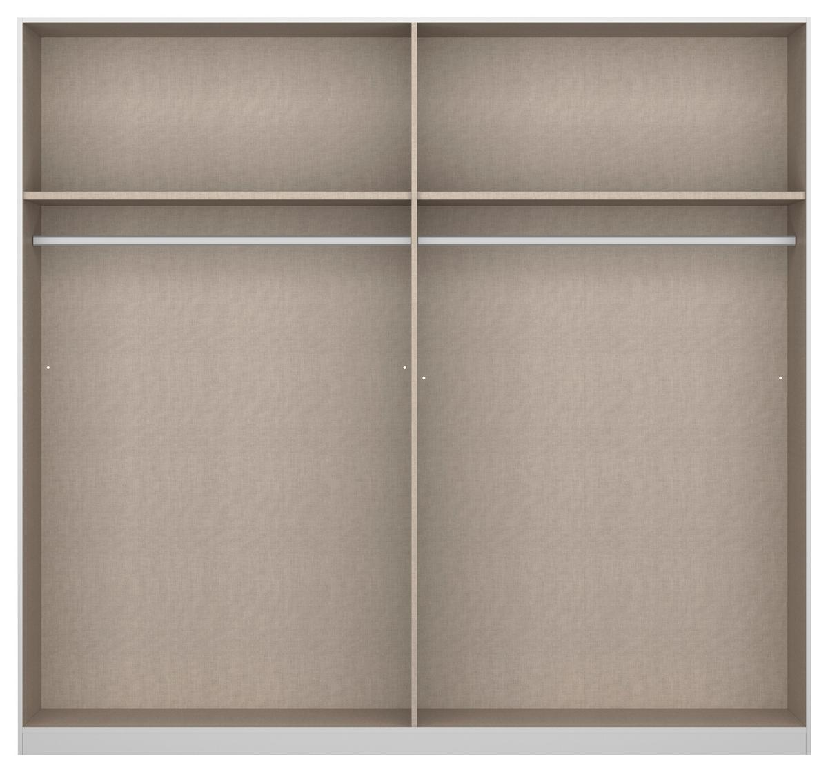 Drehtürenschrank 225 Cm Lamella Grau/eiche Dekor - Eiche Artisan/Grau, MODERN, Holzwerkstoff (226/210/54cm) - Rauch Möbel