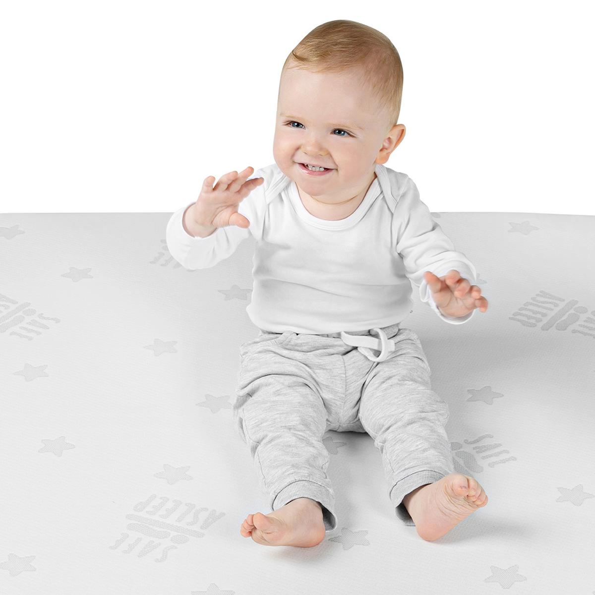 Babybettmatratze weiß AIR BALANCE EASY - Weiß, Basics, Textil (60/9/120cm) - Roba