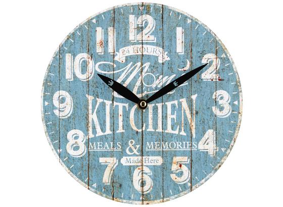 Nástenné Hodiny Jonas - modrá/biela, kompozitné drevo (25cm) - Mömax modern living Nástenné Hodiny Jonas - modrá/biela, kompozitné drevo (25cm) - Mömax modern living