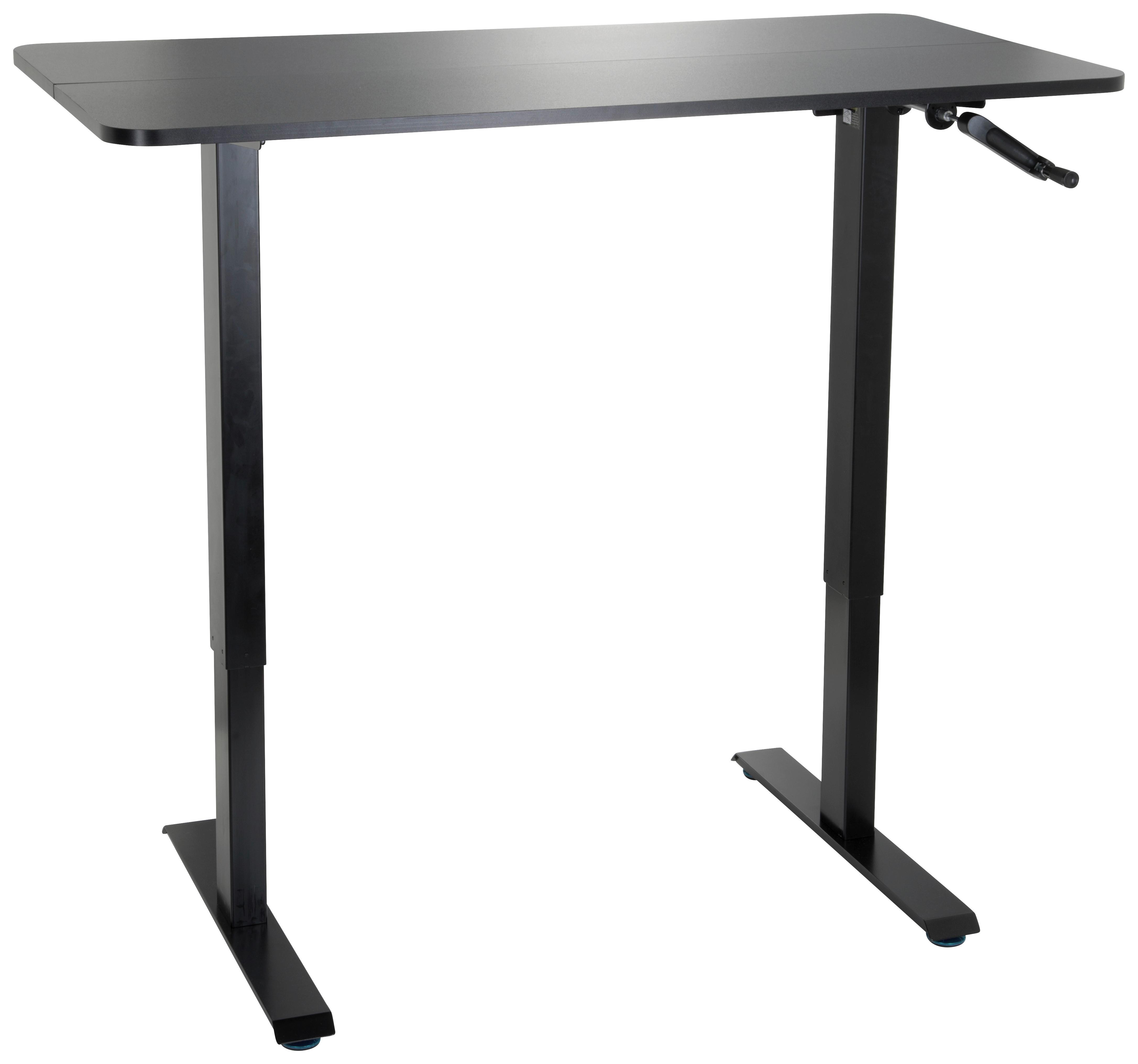 Schreibtisch Stand Cr Schwarz - Schwarz, MODERN, Holzwerkstoff/Metall (120/74/60cm) - MID.YOU