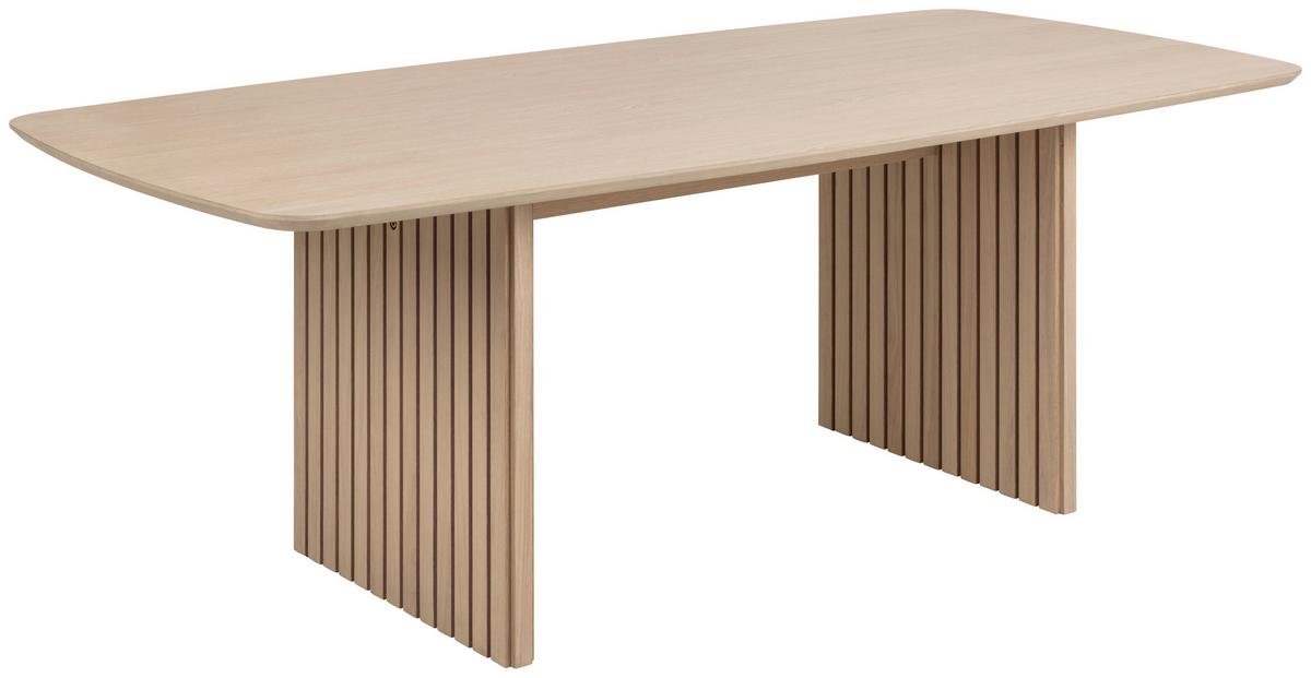 Esstisch Christo B: 105cm Eiche Dekor - Weiß, Trend, Holz/Holzwerkstoff (220/105/76cm) - MID.YOU