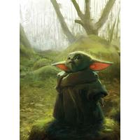 Fototapete Mandalorian Grogu Acrylic - Grün, Trend, Textil (200/280cm)