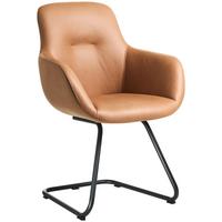 STOLIČKA S PODRÚČKAMI SWING-CHA - čierna/koňaková, Basics, kov/textil (62/89/61cm) - Celina Home