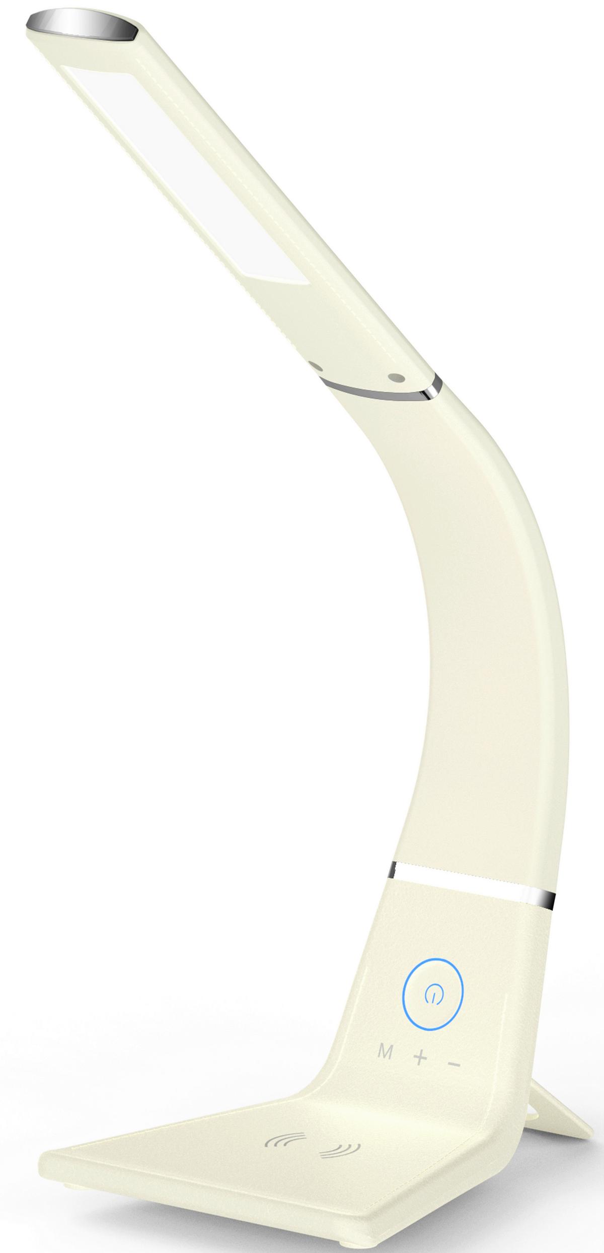 LED-Schreibtischlampe Marta Weiß höhenverstellbar, Touch - Weiß, MODERN, Kunststoff/Metall (22/15/47cm) - Luca Bessoni