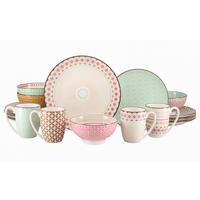 Kombiservice Mandala Keramik 4 Personen Geschirr Set - Multicolor, Basics, Keramik - Creatable