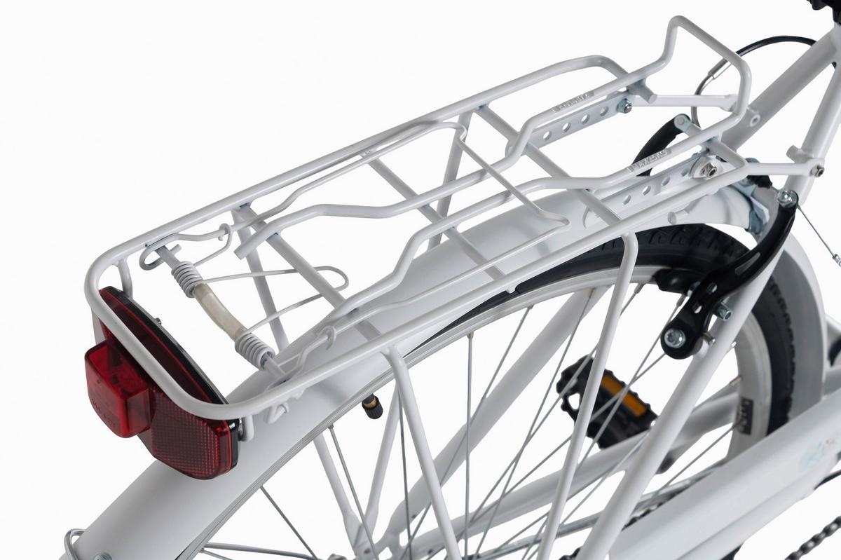 Citybike 28'' mit Korb DaCapo Cantaloupe weiß/türkis - Weiß, LIFESTYLE, Metall (25/140/60cm)