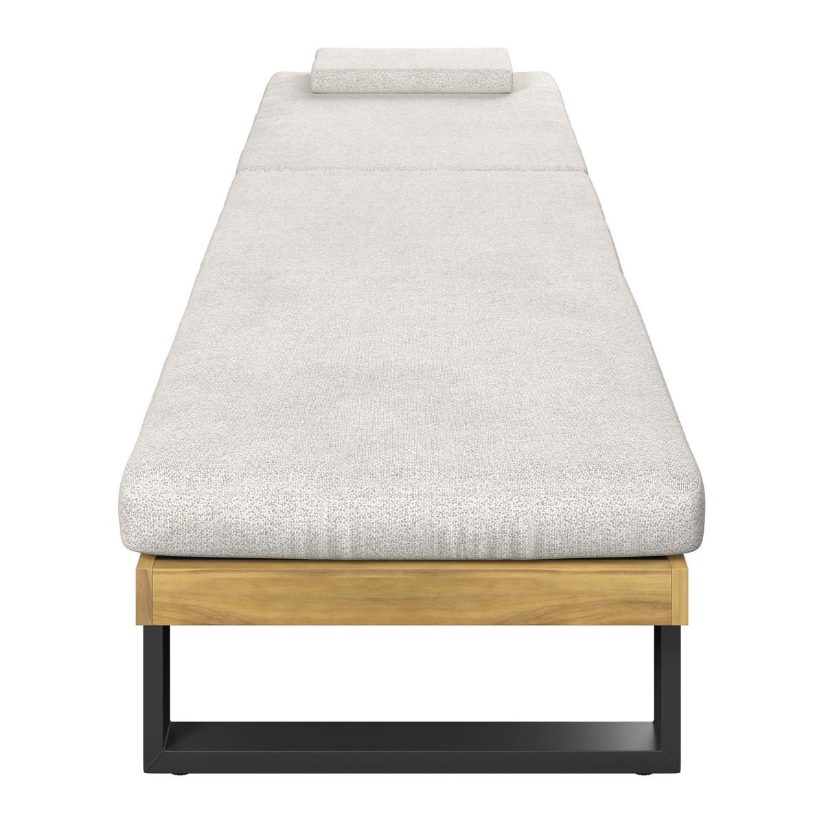 ZÁHRADNÉ LEŽADLO ELENYI - farba akácie, Modern, kov/drevo (200/95/65cm) - Bessagi Garden