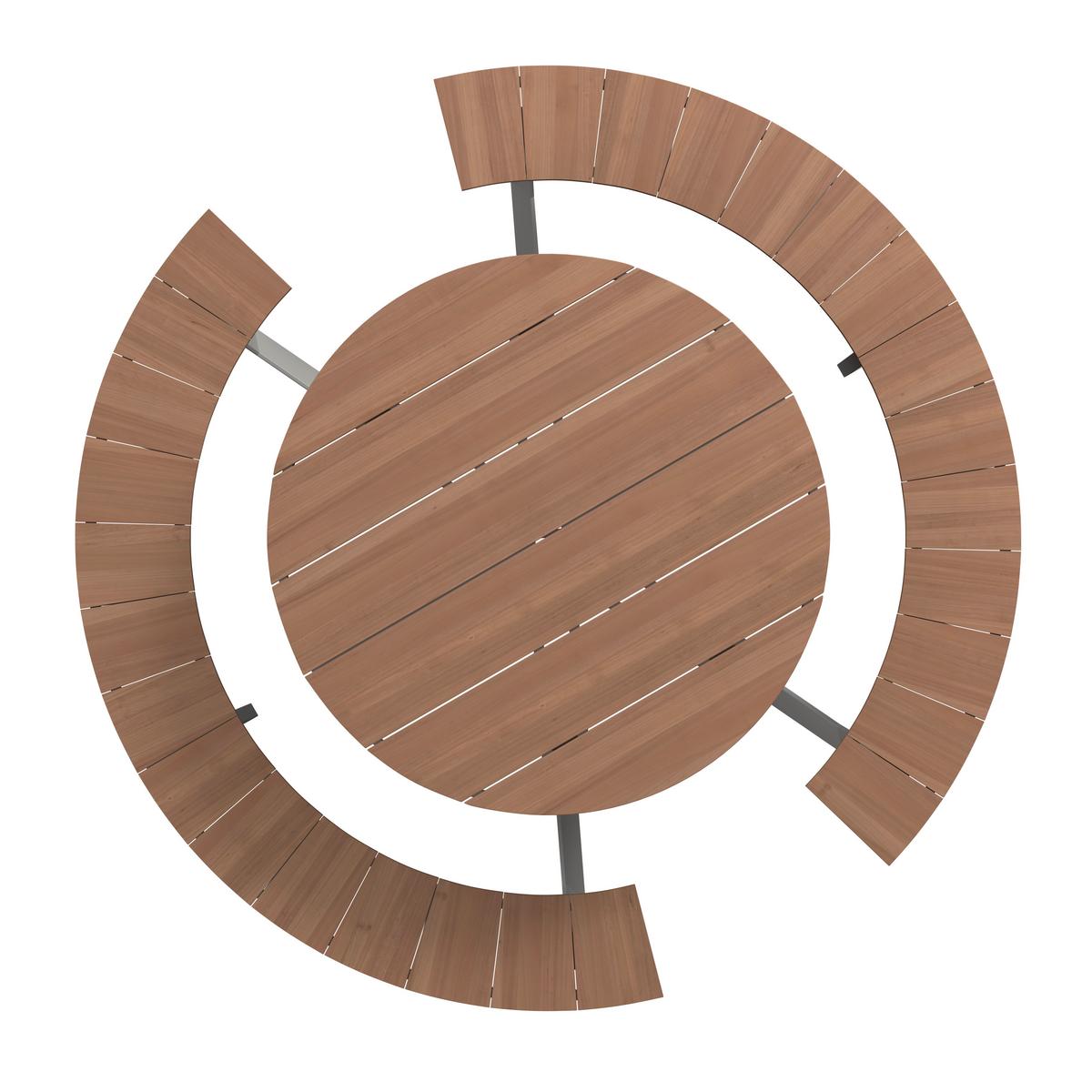 GARTENSET WELLINGTON - Hellgrau/Naturfarben, MODERN, Kunststoff/Metall (239/75cm) - Beldano