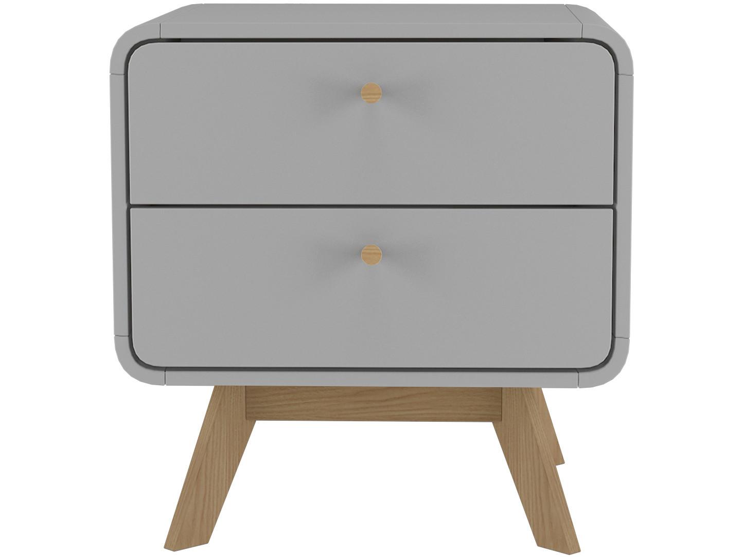 Nachttisch Cassie Grau B: 51 Cm - Eichefarben/Grau, Design, Holz/Holzwerkstoff (51/53/39cm) - MID.YOU