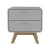 Nachttisch Cassie Grau B: 51 Cm - Eichefarben/Grau, Design, Holz/Holzwerkstoff (51/53/39cm) - MID.YOU