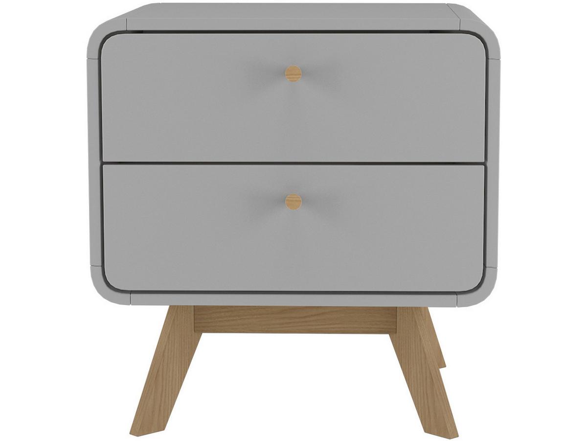 Nachttisch Cassie Grau B: 51 Cm - Eichefarben/Grau, Design, Holz/Holzwerkstoff (51/53/39cm) - MID.YOU