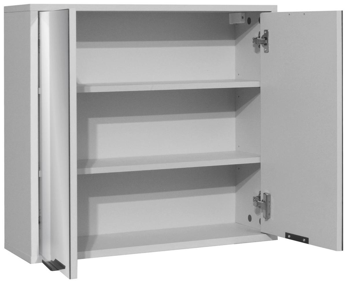 Spiegelschrank Bonnie Spiegelglas, Grau - Grau, MODERN, Glas/Holzwerkstoff (71/65/22cm) - Livetastic