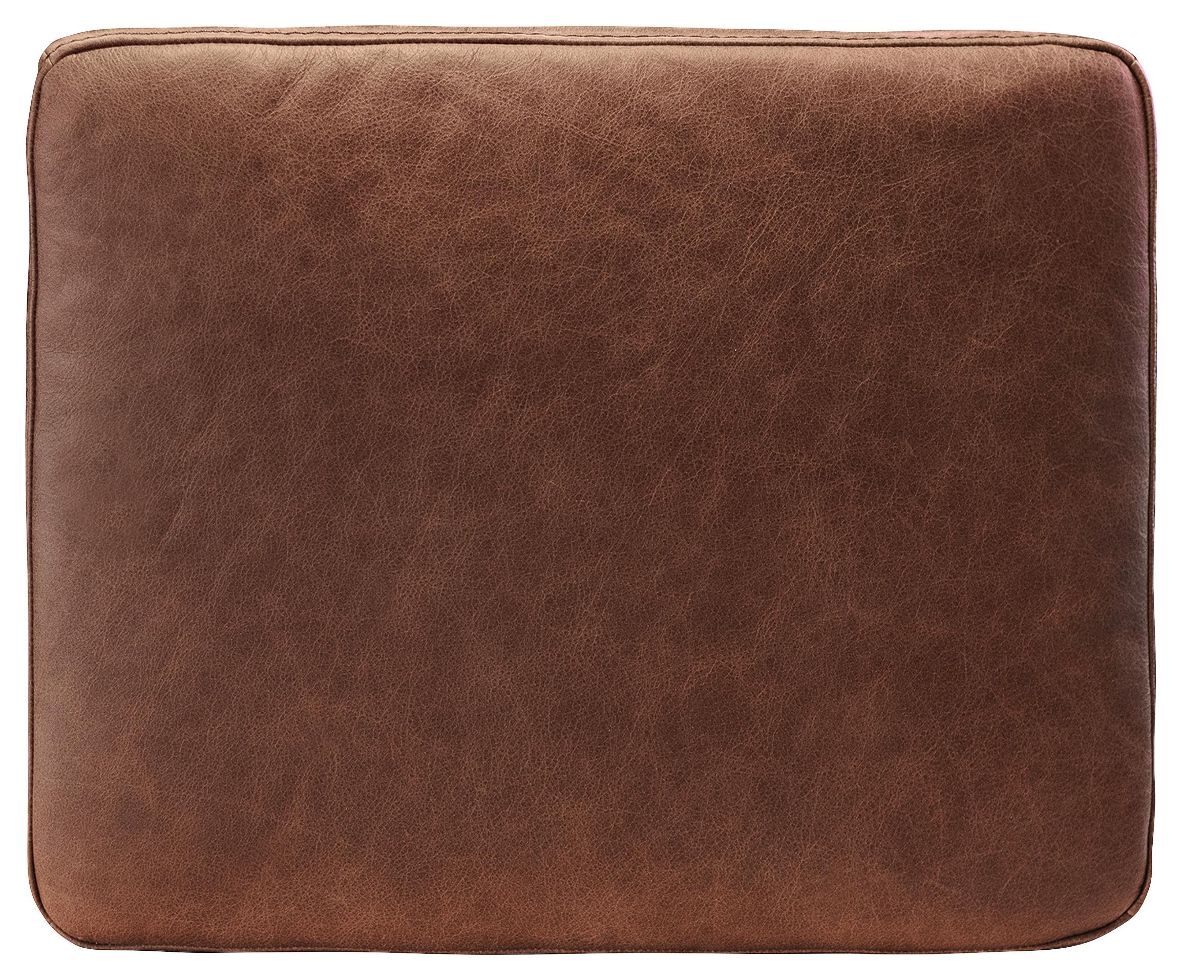 Zierkissen Spring Echtleder Dunkelbraun B: 52 cm - Dunkelbraun, Design, Leder (52/42/7cm) - Livetastic