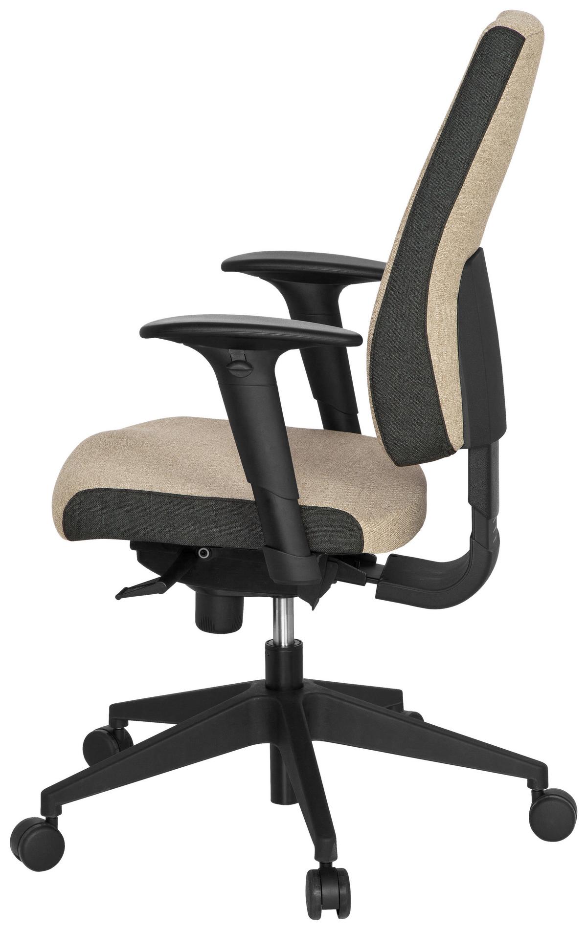 DREHSTUHL PRO-TEC 500 Beige - Dunkelgrau/Beige, MODERN, Kunststoff/Textil (56/123/47cm) - MID.YOU
