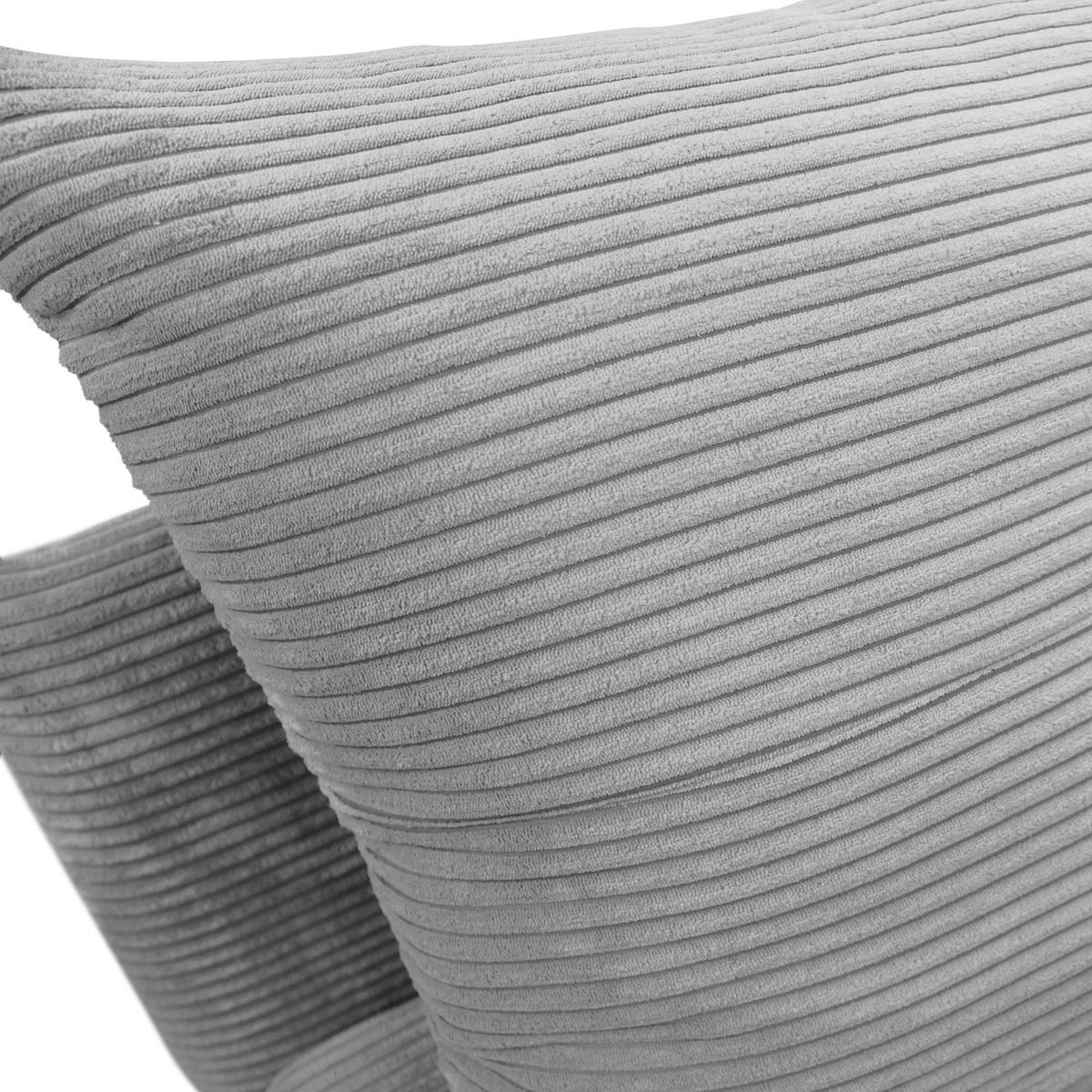 Schlafsofa mit Bettkasten Yellow B: 154 cm Cord Hellgrau - Hellgrau/Schwarz, Design, Textil (154/93/85cm) - MID.YOU