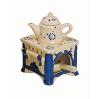 Duftlampe Abelina - Blau/Naturfarben, KONVENTIONELL, Keramik (10/15/10cm)