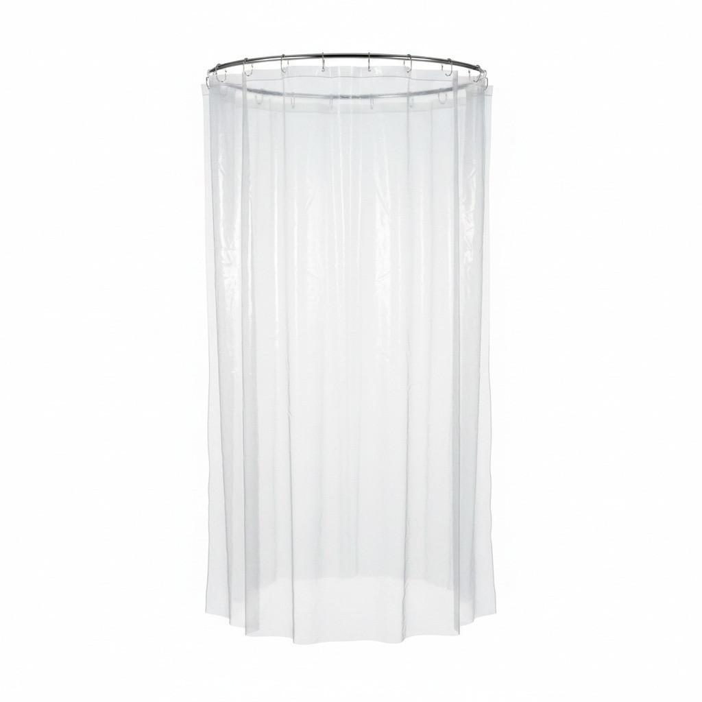 Duschvorhang in Transparent Kunststoff