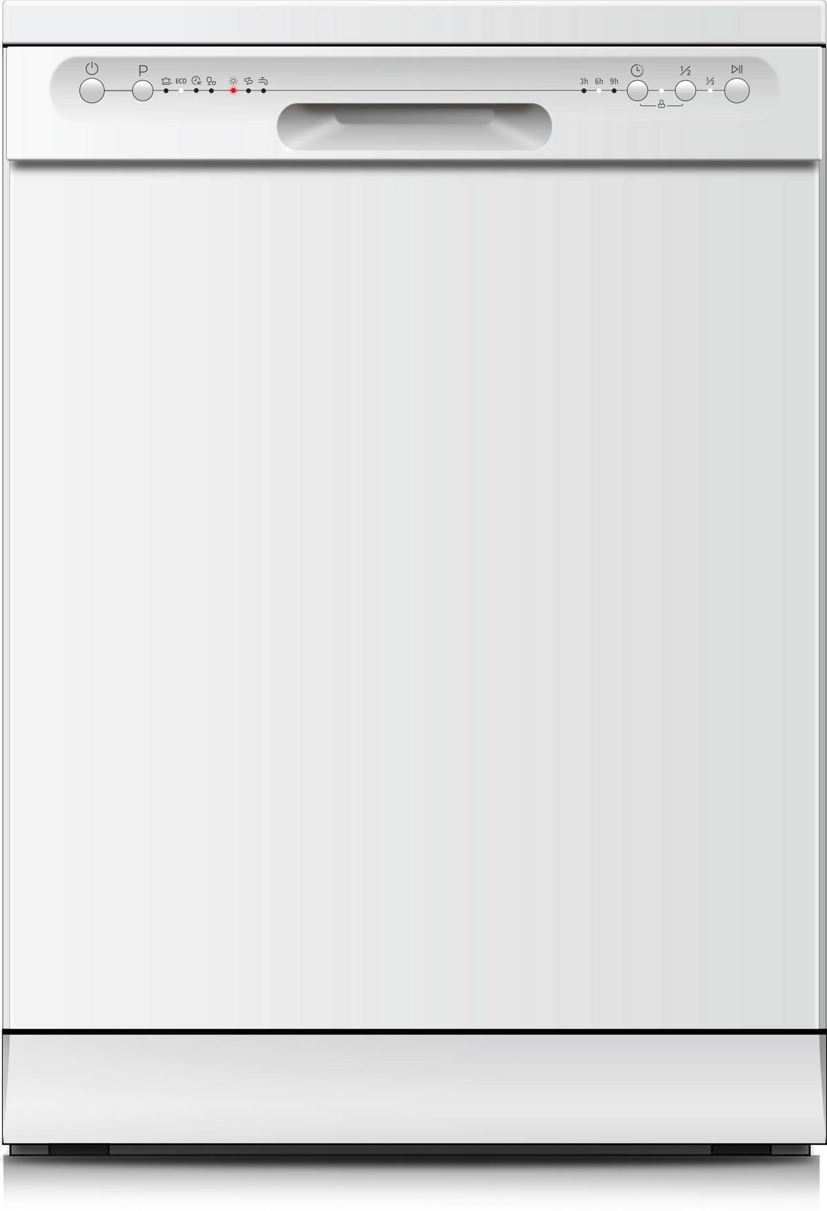 Geschirrspüler Gsp12-6e Weiss - Weiß, Trend, Kunststoff/Metall (59,8/84,5/60cm) - PKM
