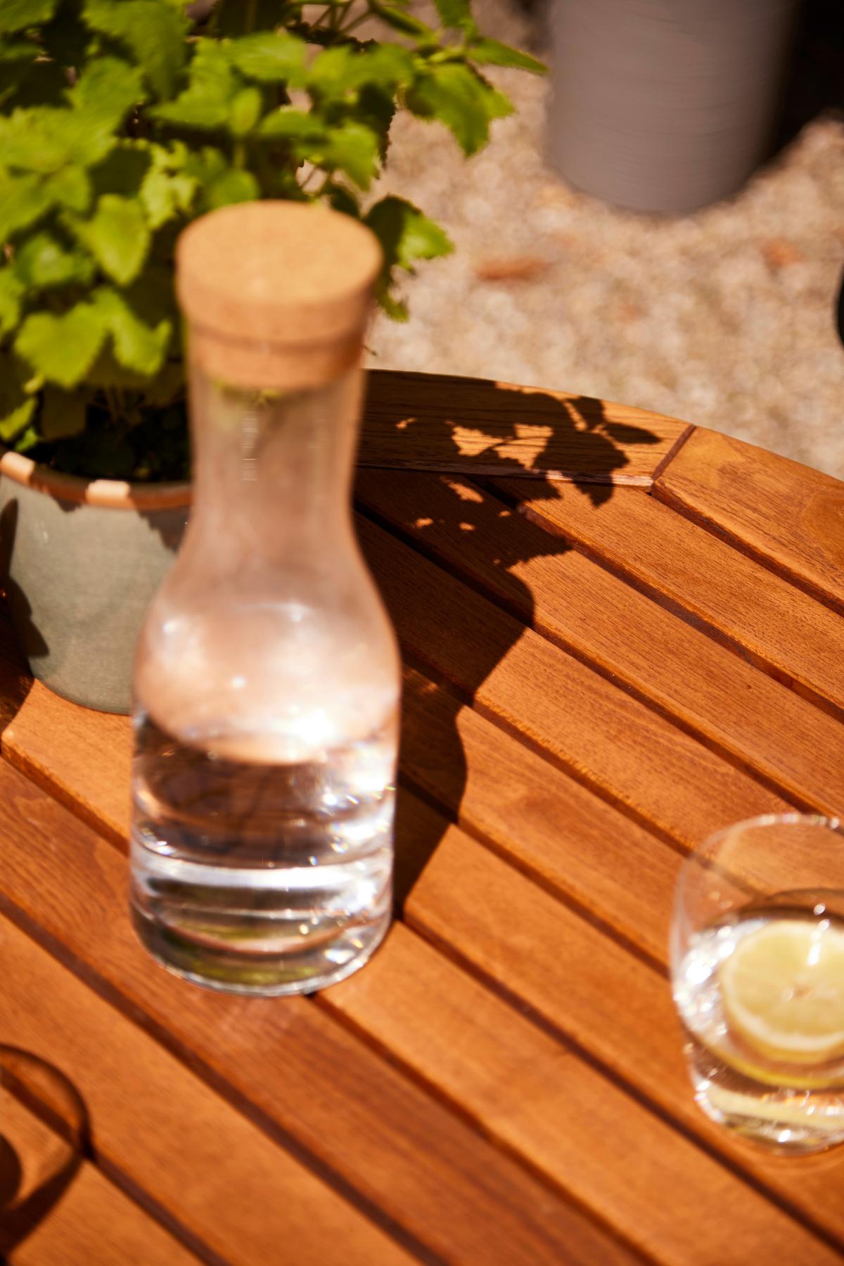 Gartentisch Klappbar Robinienholz/Metall ⌀ 85 cm - Robinienfarben/Schwarz, KONVENTIONELL, Holz/Metall (85/85/78cm) - Siena Garden