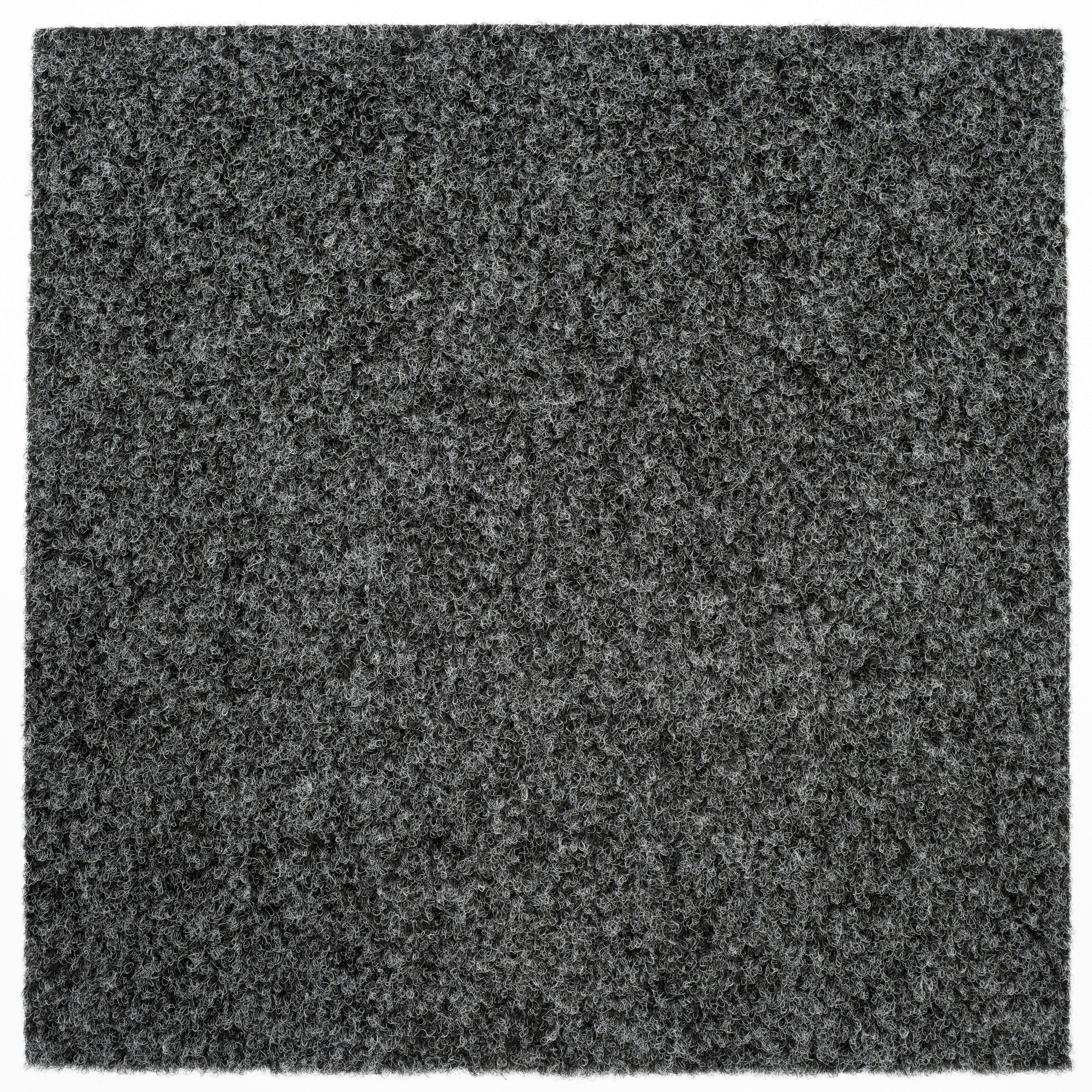 Teppichfliese Anthrazit Solid Vel 50x50 cm Florhöhe 4 mm - Anthrazit, Basics, Textil (50/50cm)