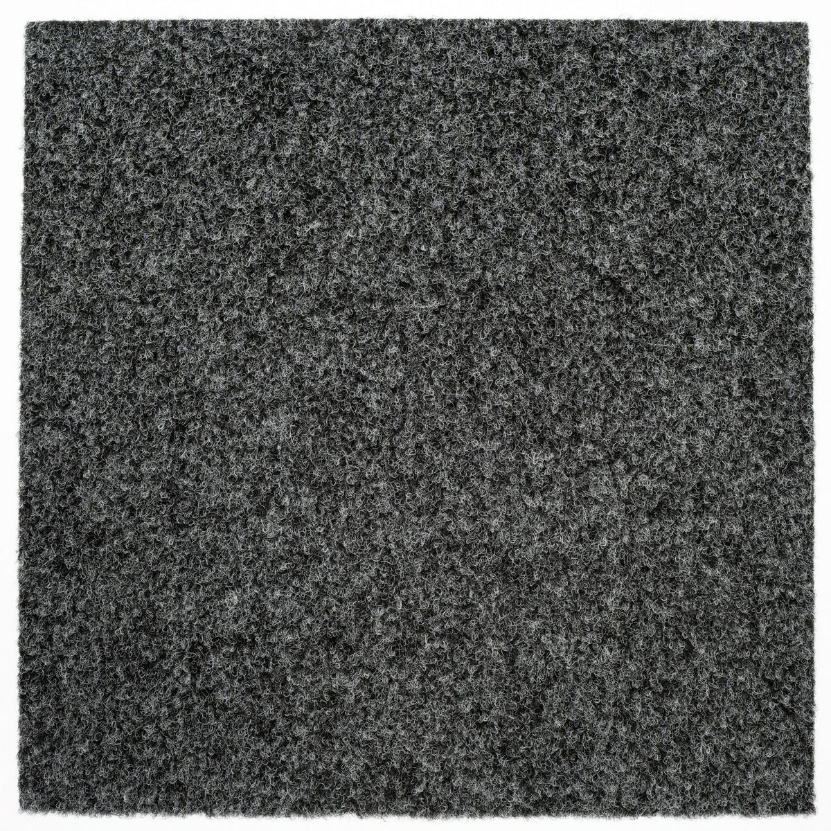 Teppichfliese Anthrazit Solid Vel 50x50 cm Florhöhe 4 mm - Anthrazit, Basics, Textil (50/50cm)