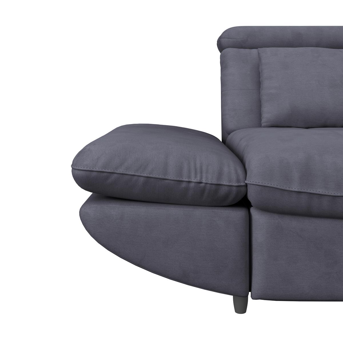 Wohnlandschaft Park - Schwarz/Dunkelblau, MODERN, Textil (233/311cm) - Luca Bessoni