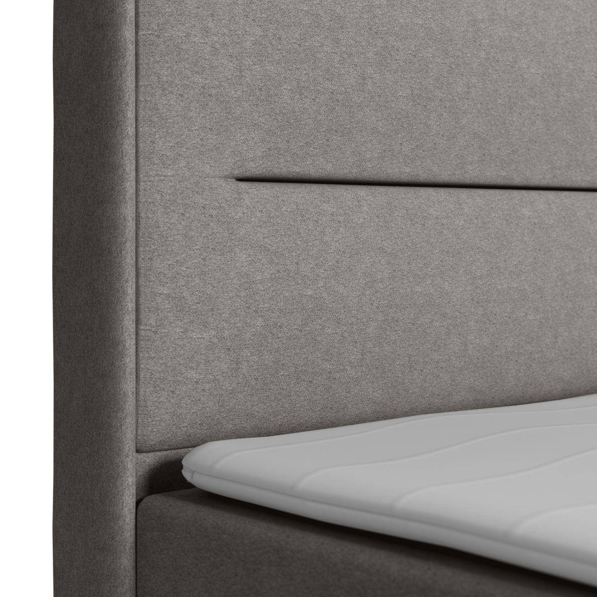 Boxspringbett Mit Bettkasten Kyoto Silberfarben 180x200 - Silberfarben, MODERN, Karton/Holzwerkstoff (180/200cm) - MID.YOU