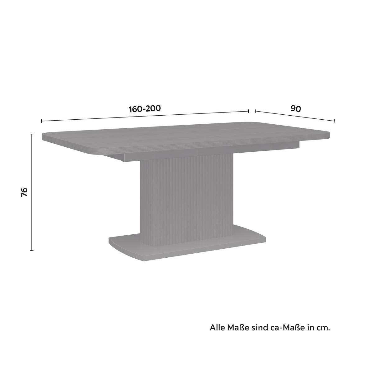 ROZŤAHOVACÍ STÔL AMADO 200X90 CM - čierna, Modern, kov/drevo (160-200/76/90cm) - Bessagi Home