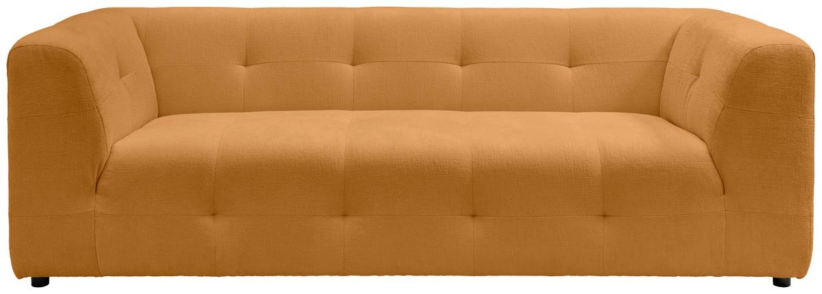 2,5-Sitzer Velice, Goldfarben B: 218 cm - Goldfarben/Schwarz, Design, Textil (218/72/95cm) - Livetastic