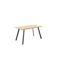 Esstisch Zeballos 120x90 cm Vierfußtisch - Eichefarben/Schwarz, ROMANTIK / LANDHAUS, Holz/Metall (120/75/90cm)