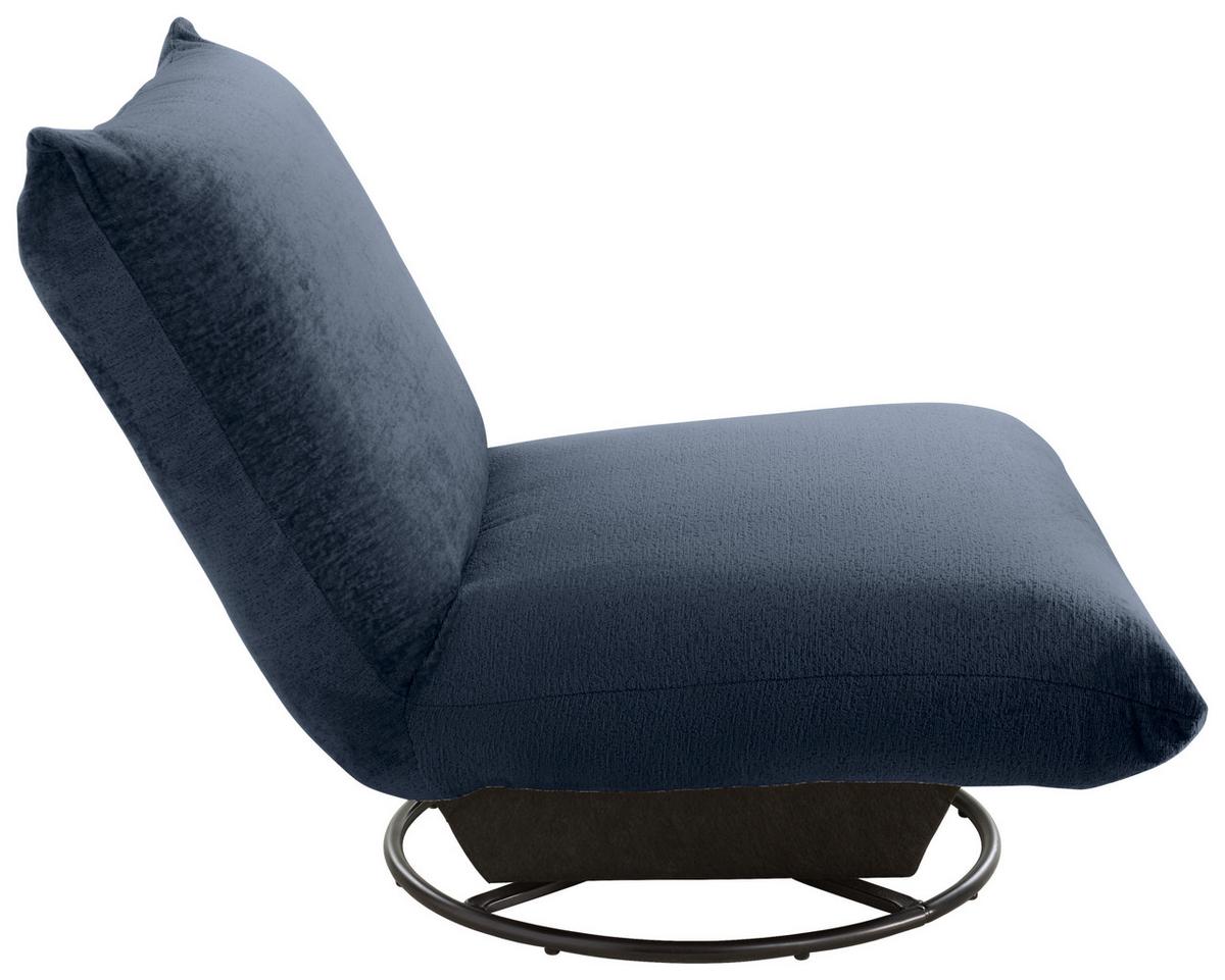 Relaxsessel Cremona Polyester Dunkelblau - Schwarz/Dunkelblau, Design, Textil (100/78/96cm) - Livetastic