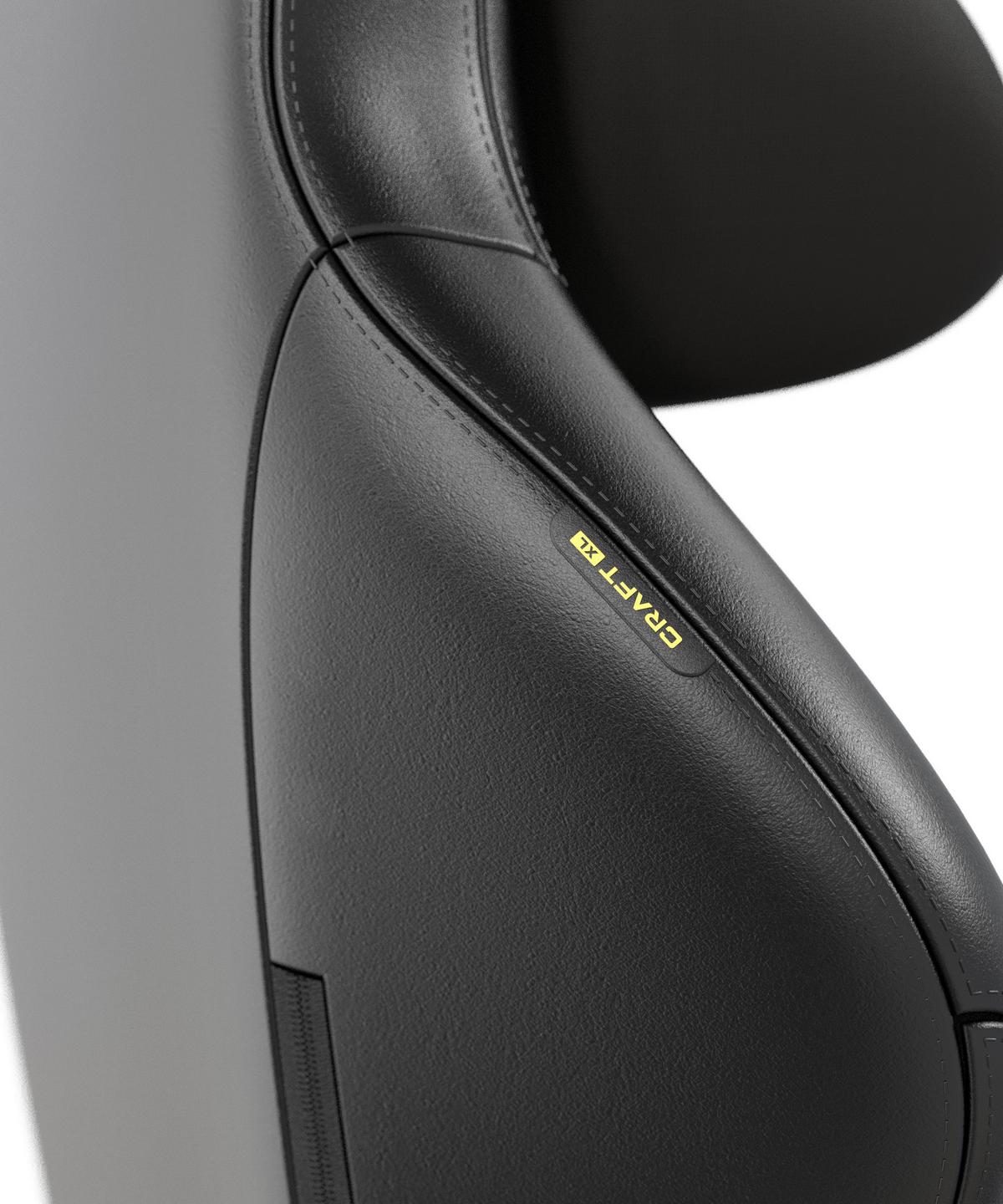 Gamingstuhl Craft Schwarz B: 70cm - Schwarz, KONVENTIONELL, Textil/Metall (70/132/70cm) - Dxracer