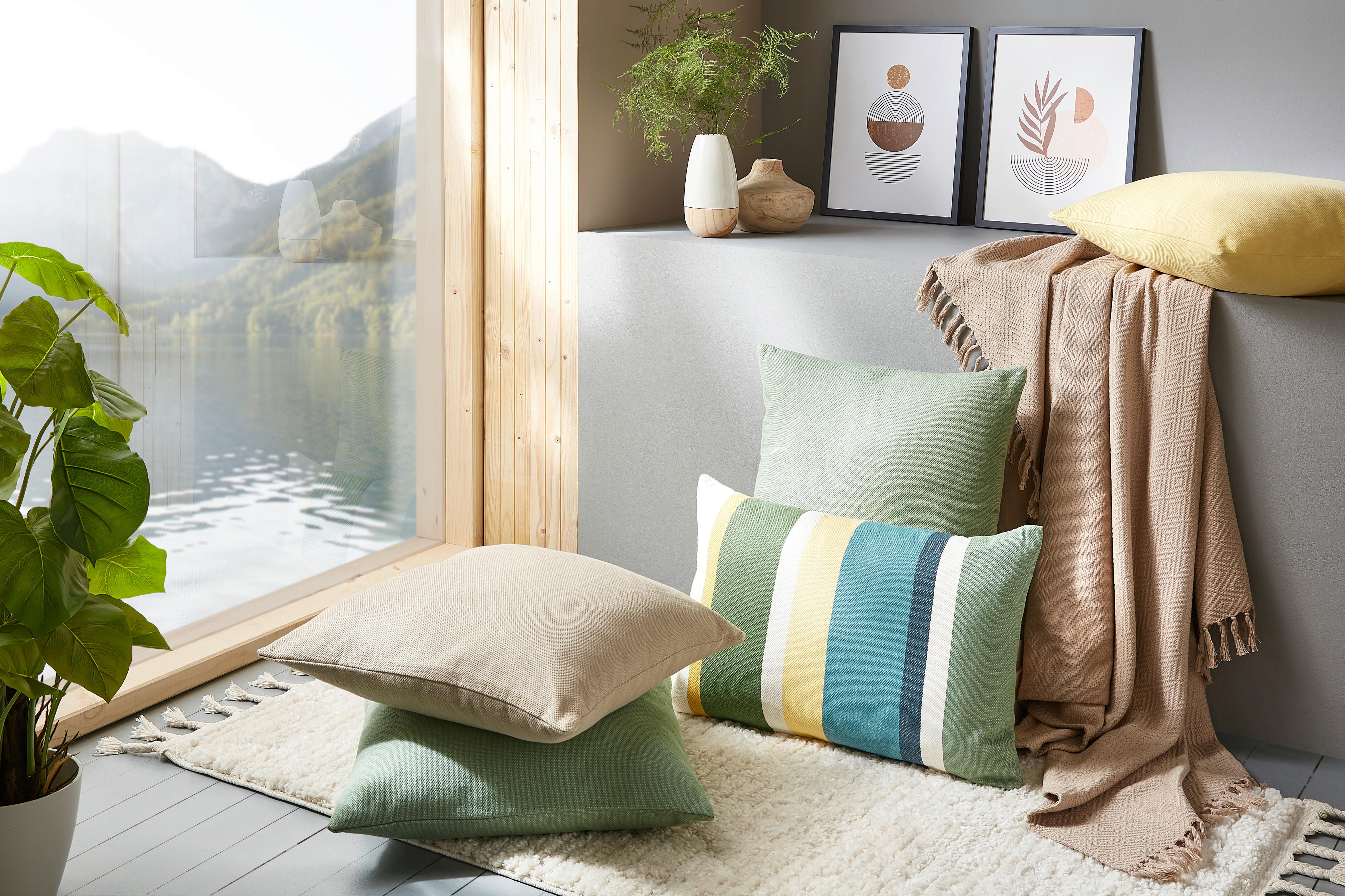 Dekorační Polštář Chris, 50/50cm, Zelená - zelená, Moderní, textil (50/50cm) - Premium Living