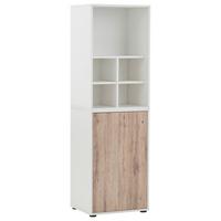 Aktenschrank Holzwerkstoff Weiß/Wildeiche B: 50,9 cm - Wildeiche/Weiß, MODERN, Holzwerkstoff (50,9/165,2/41cm) - MID.YOU
