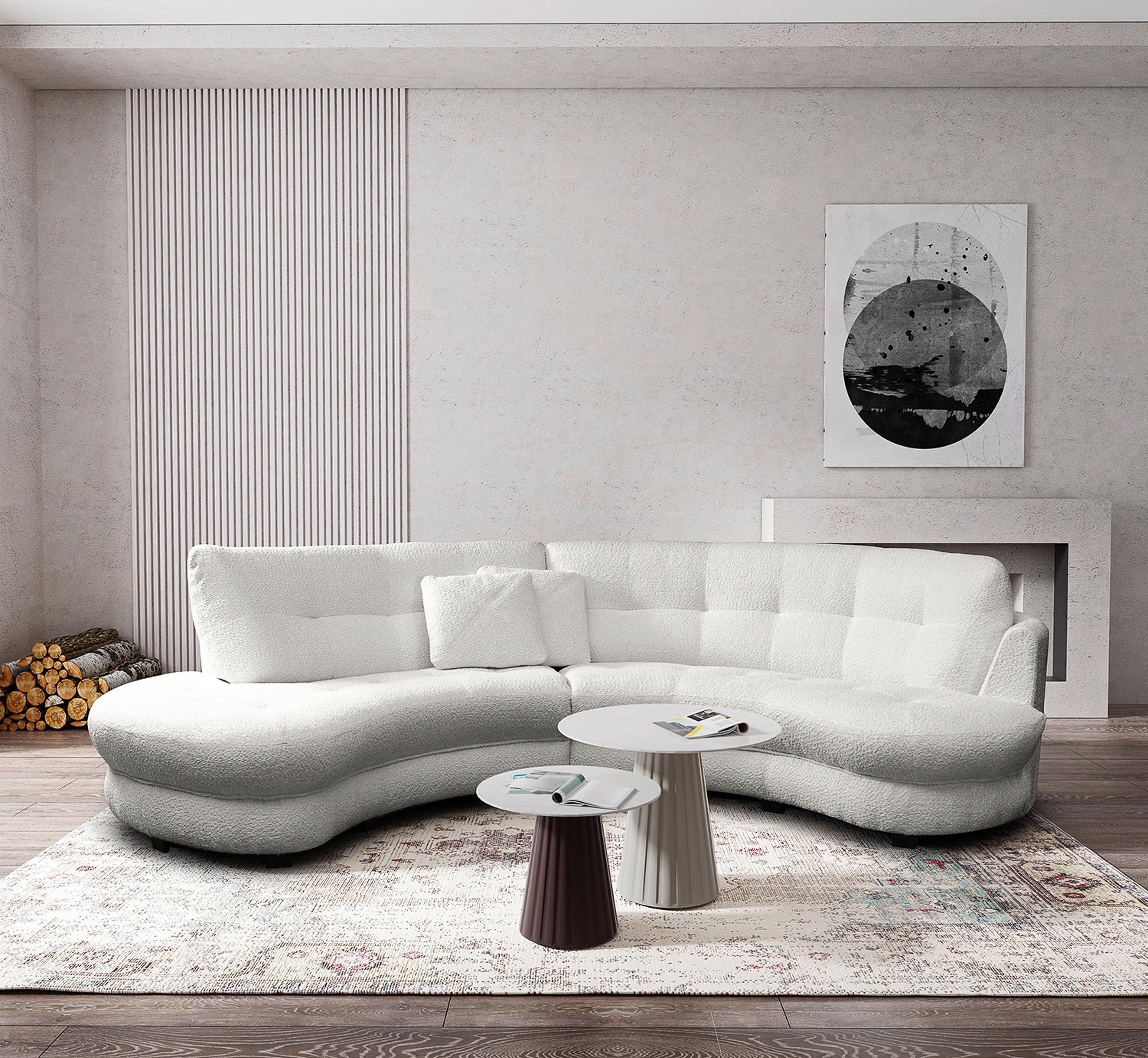 Ecksofa Bretania Hellgrau, S: 113x300 cm - Hellgrau/Schwarz, Design, Textil (113/300cm) - Livetastic