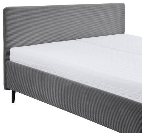 Polsterbett Peach - Dunkelgrau/Schwarz, MODERN, Holzwerkstoff/Textil (160/200cm) - MID.YOU
