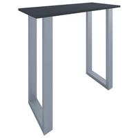 Bartisch Xona B 110x50 - Anthrazit/Silberfarben, KONVENTIONELL, Holzwerkstoff/Metall (110/50/102cm)