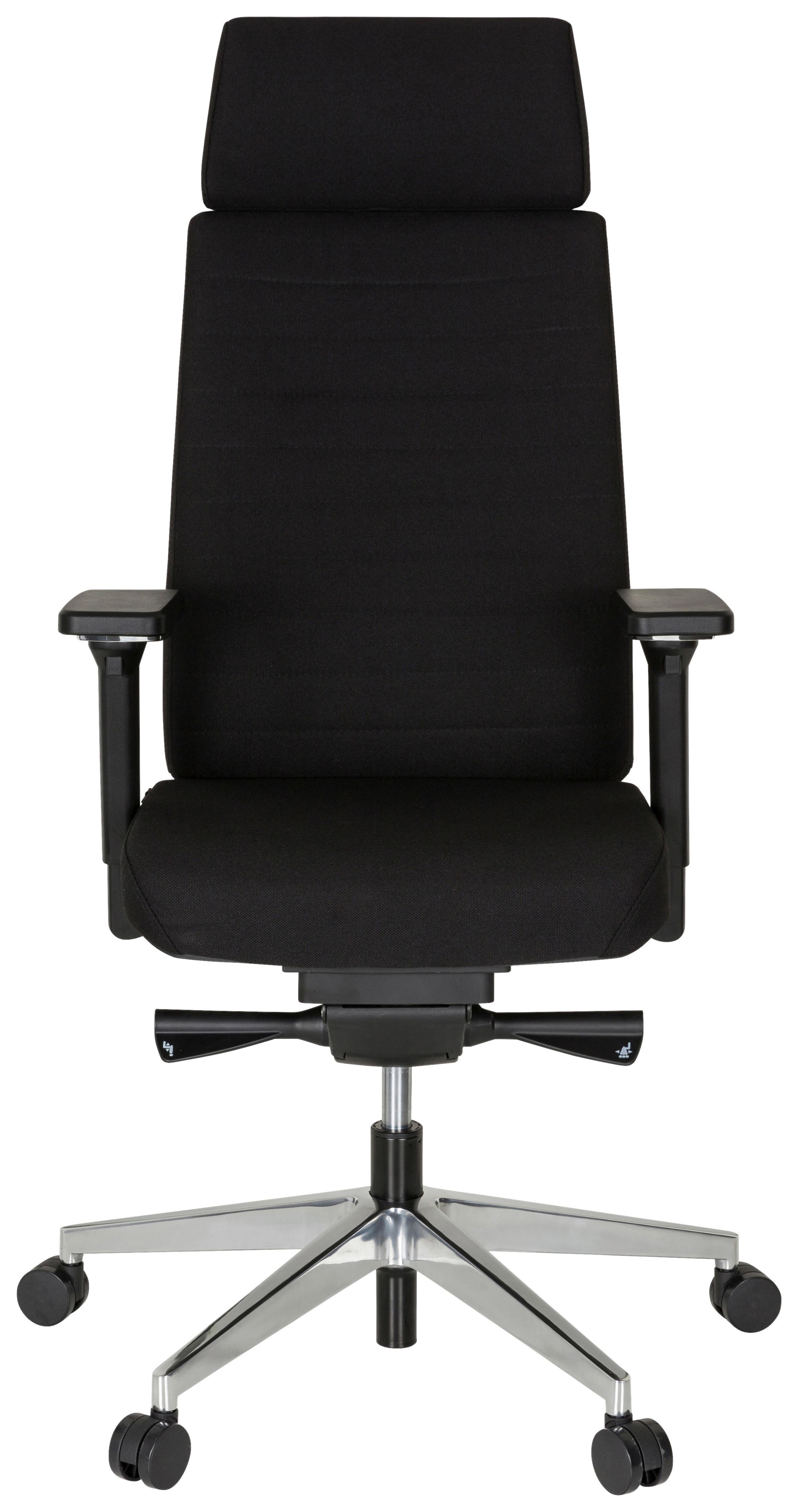 Drehstuhl Move-Tec Pro 3D Schwarz - Alufarben/Schwarz, MODERN, Kunststoff/Textil (71/137/62cm) - MID.YOU