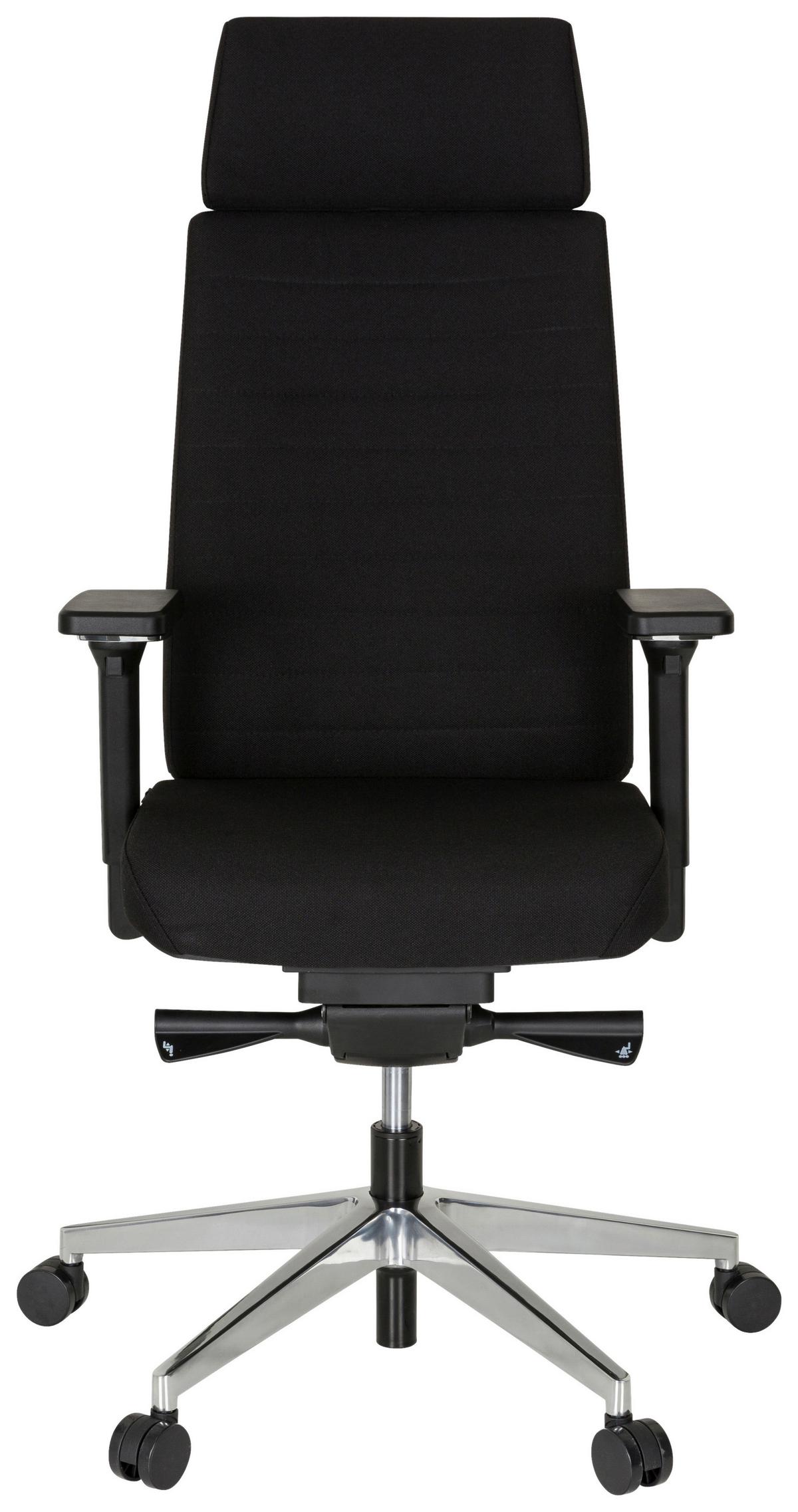 Drehstuhl Move-Tec Pro 3D Schwarz - Alufarben/Schwarz, MODERN, Kunststoff/Textil (71/137/62cm) - MID.YOU