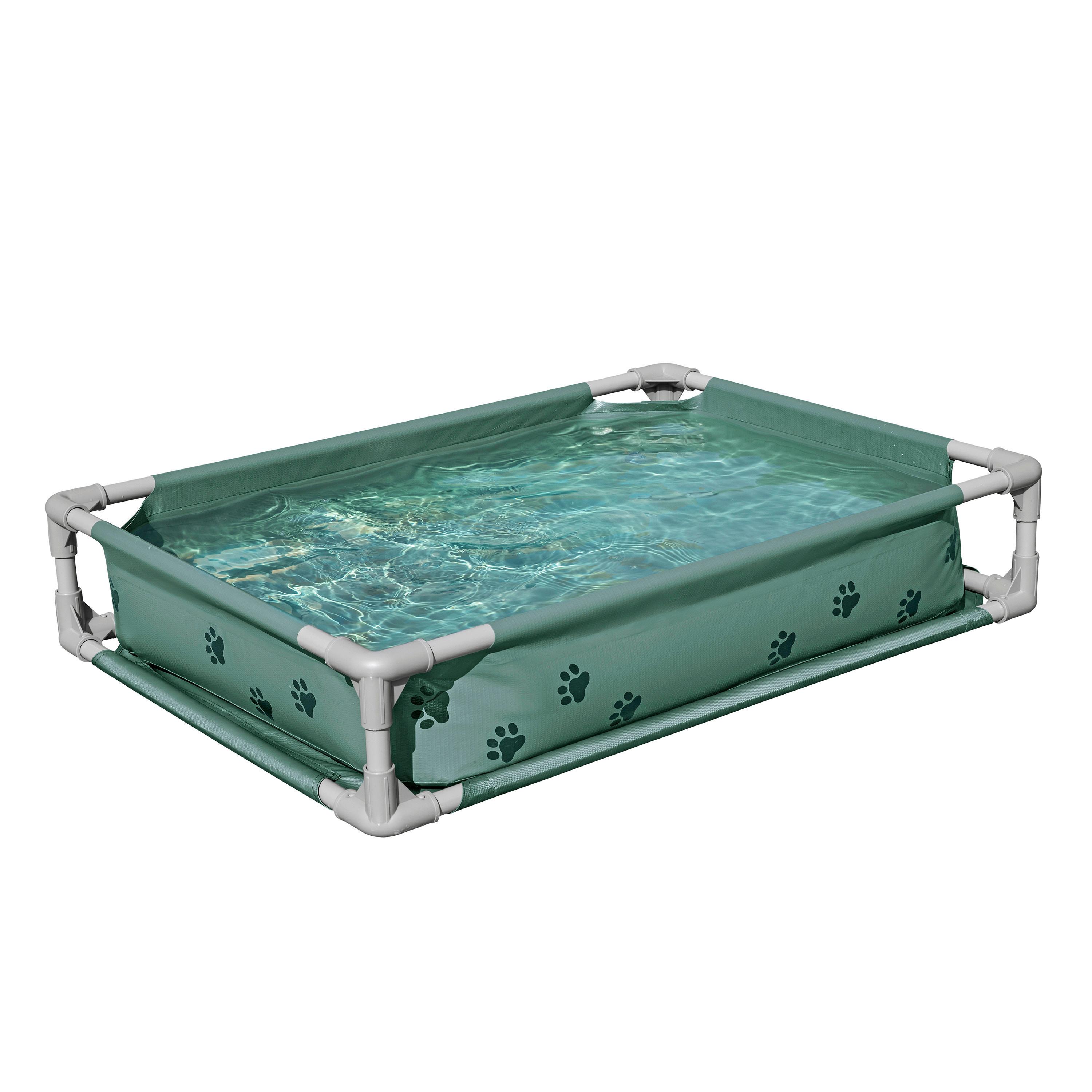 Haustierpool 2in1 Graugrün, B/H/T: 102x20x74 cm - Graugrün, Basics, Kunststoff/Metall (102/20/74cm) - Bestway