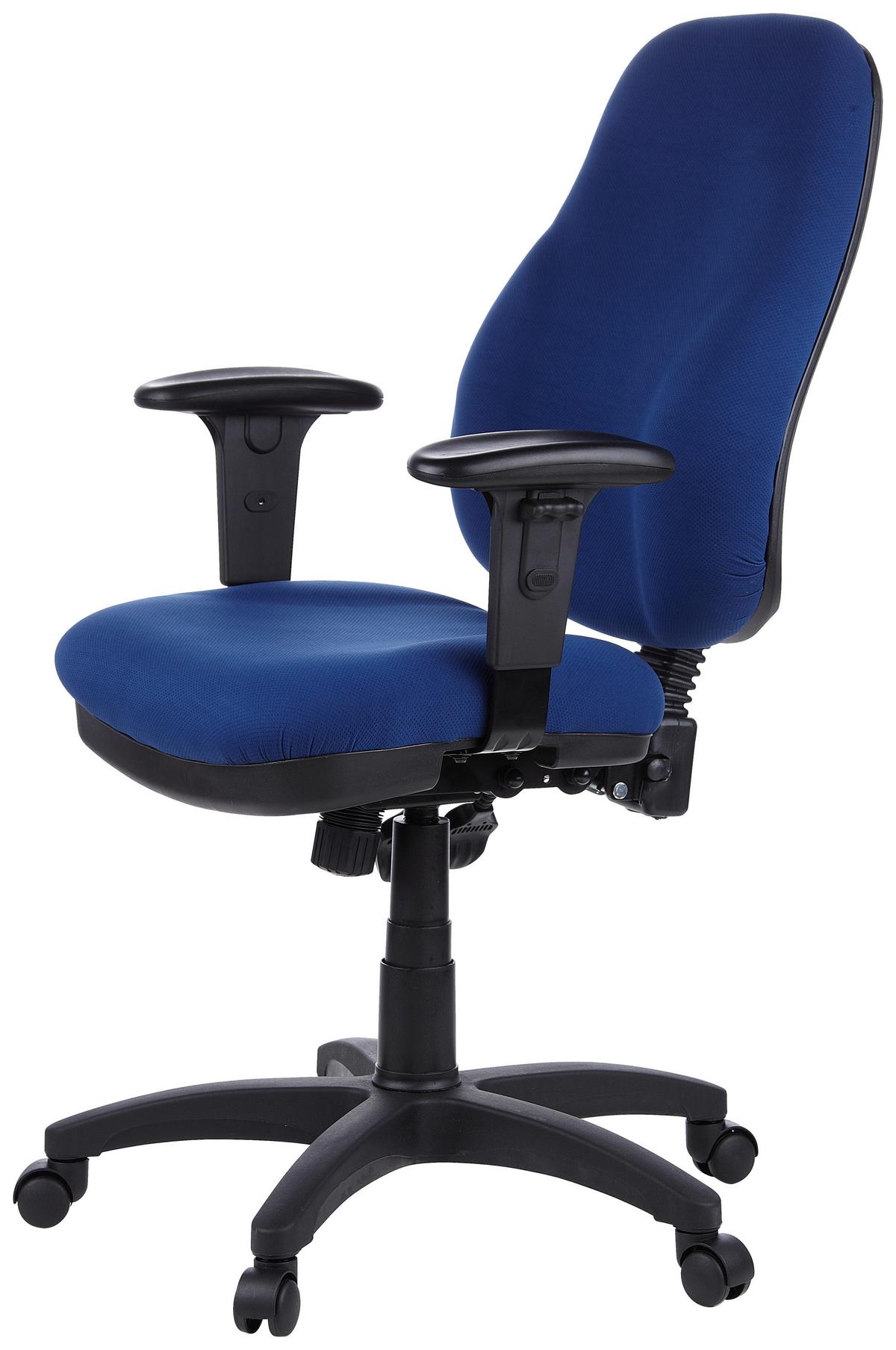 Bürostuhl Zenit Pro Blau/schwarz Bis 120 Kg - Blau/Schwarz, Basics, Kunststoff/Textil (58/121/46cm) - MID.YOU