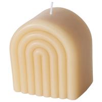 Svíčka ARCH I - šedohnědá, Moderní, parafín (7,5/6/8,5cm) - Mömax